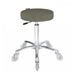 Turbo Stool Forest Green - Chrome Base - Clear Castor Wheels