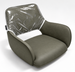 Close-up of the Nora Styling Chair’s transparent PVC protective backrest cover with white edging, designed to help preserve the chair’s original upholstery.