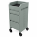 Fusion Sea Foam 4 Drawer Hairdressing Beauty Trolley - Black - Click'n Clean Castor Wheels