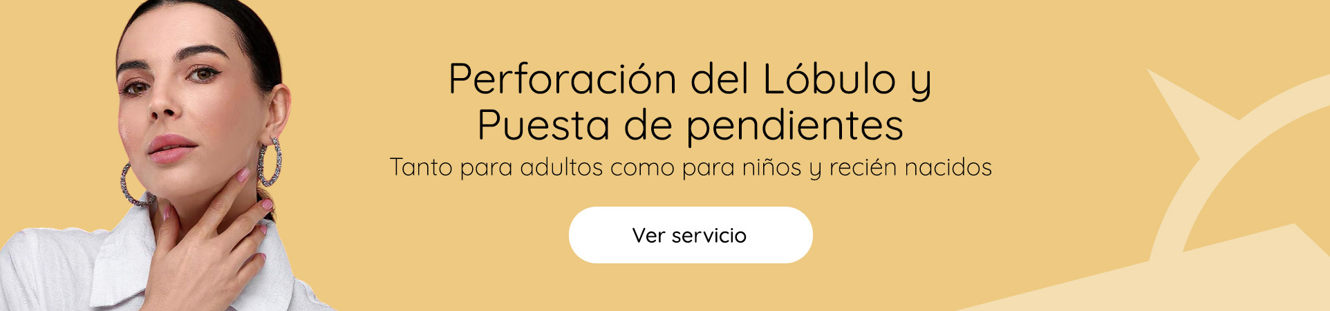 Perforación del lóbulo y puesta de pendientes en Farmacia Rosa dels Vents