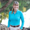 Terri's Crocodile Collection Half Zip Long Sleeved Shirt - Jade