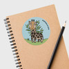 Australia Zoo Round Sticker - Giraffe