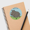 Australia Zoo Round Sticker - Rhino