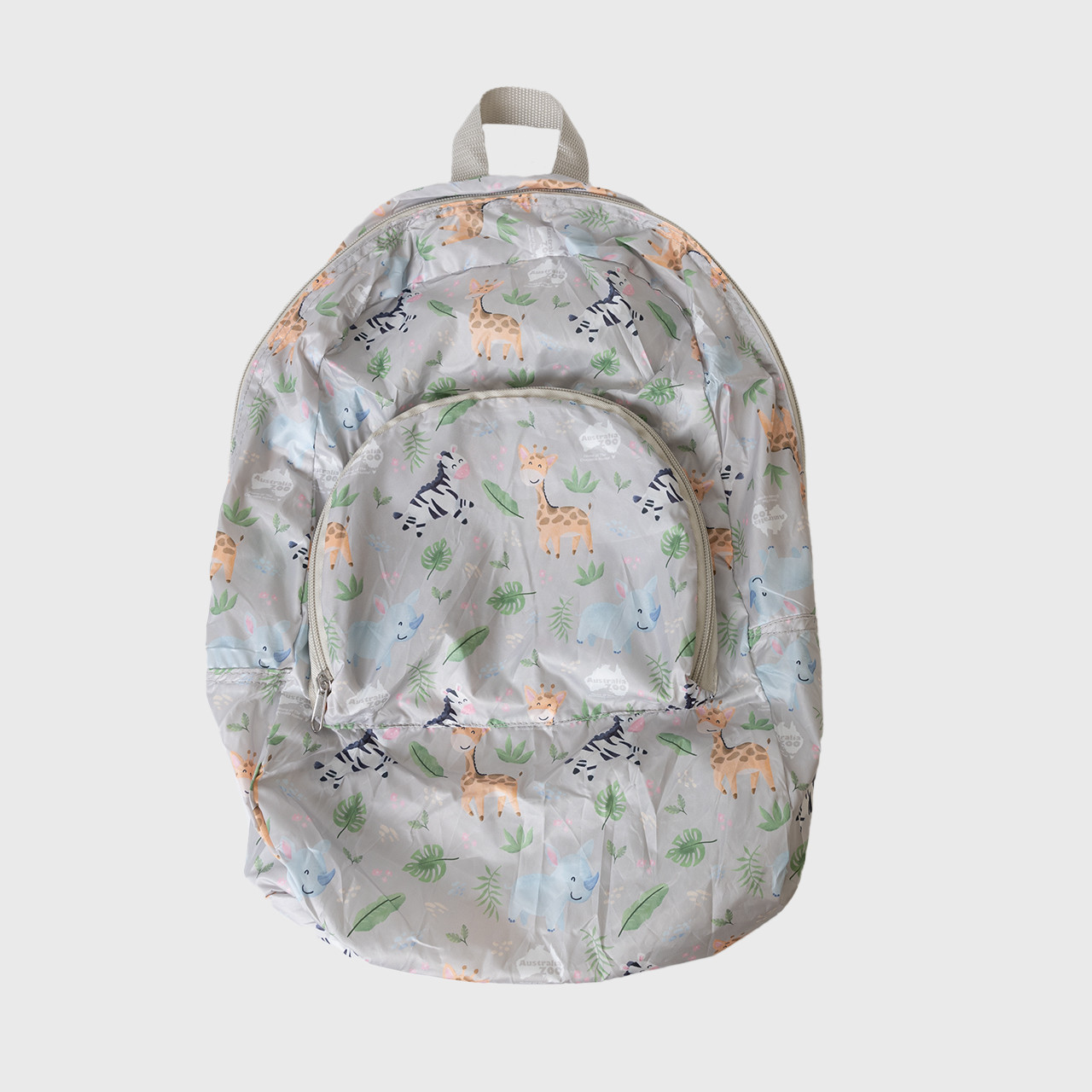 Fold Up Reusable Backpack Australia Zoo Safari Khaki