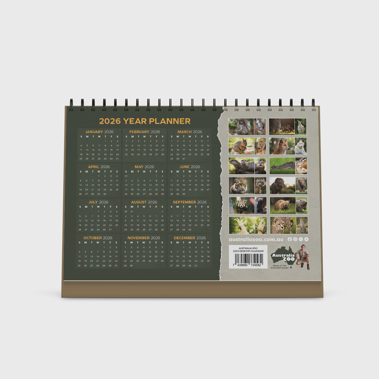 2025 Desktop Calendar Australia Zoo Animals Australia Zoo