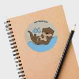 Australia Zoo Round Sticker - Otter