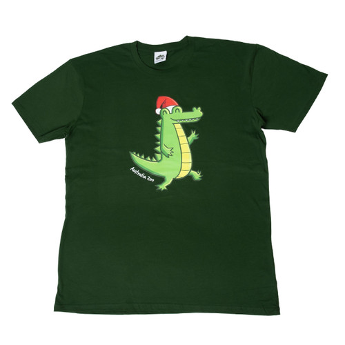 Christmas T-Shirt Santa Croc Adult Green