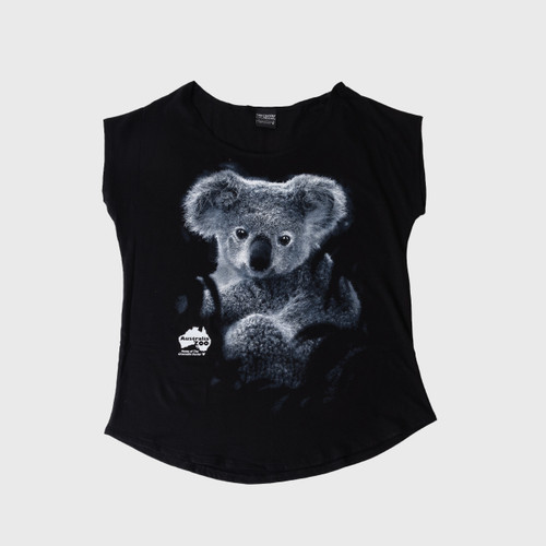 Koala Adult Scoop T-Shirt - Black