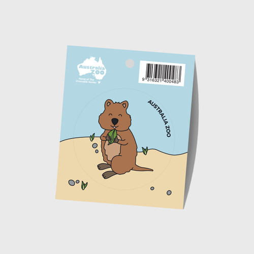 Australia Zoo Round Sticker - Quokka