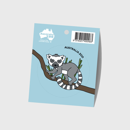 Australia Zoo Round Sticker - Lemur