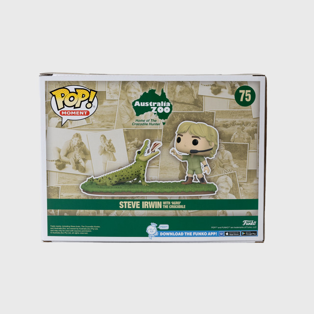 The Crocodile Hunter - Steve Irwin with 'Agro' the Crocodile Pop! Moments Vinyl Figure main image 1