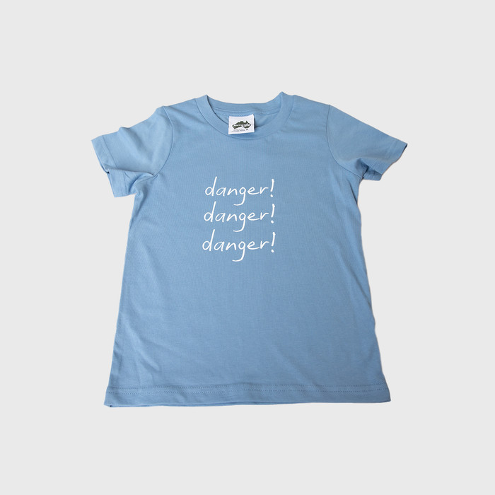 Danger Danger Danger T-Shirt Blue Kids