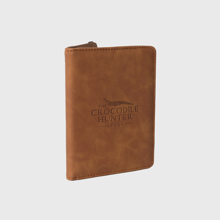 Passport Holder - Crocodile Hunter Lodge Brown