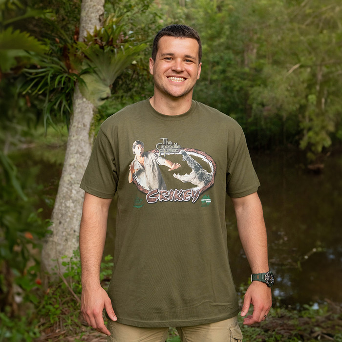 Crikey T-Shirt Army Green Adult