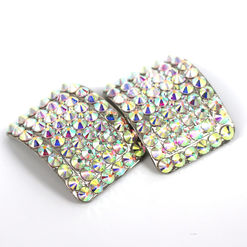 Irish Hard Shoe Buckles - Mosaic Square - AB Diamante main image 0