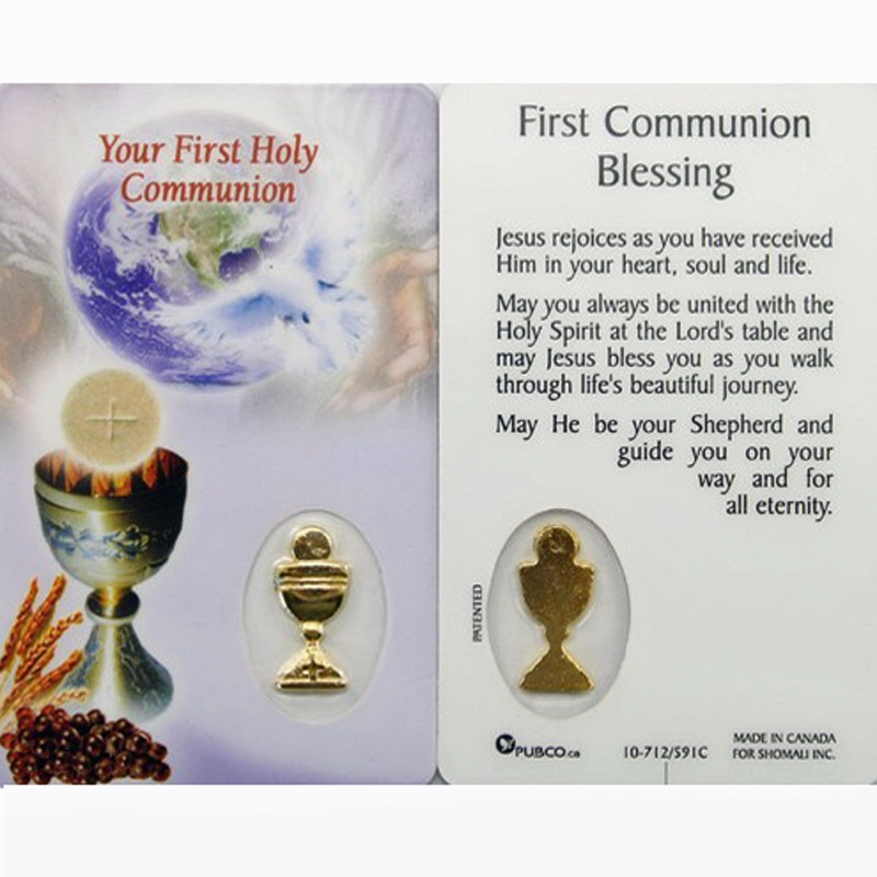 First Holy Communion Prayer Card - Chalice