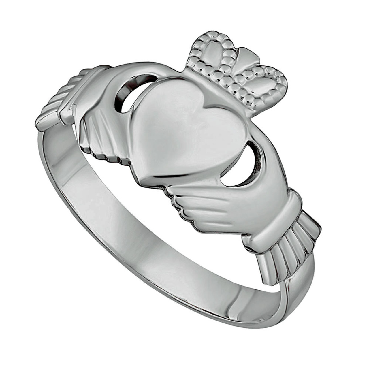 Amazon.com: Women's Irish Traditional Claddagh Ring .925 Sterling Silver &  Cubic Zirconia Statement Ring Love Loyalty and Friendship Heart (5):  Clothing, Shoes & Jewelry