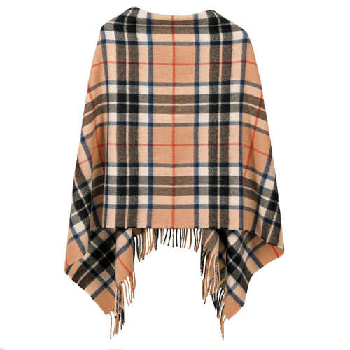 Thomson Camel Tartan Poncho