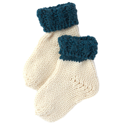 Supersoft Two Tone Socks Irish Sea