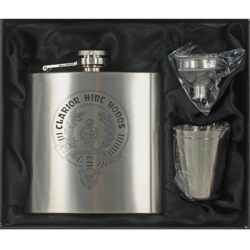 Hip Flask - Scottish Clan Gift Set (6oz)