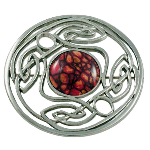 Celtic Heathergem Brooch (Large)