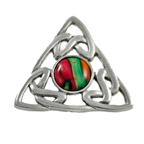 Heathergem Triangular Brooch