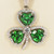 Green & White C.Z. Shamrock Pendant