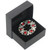 Scottish Pewter brooch with Red glass insets