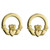 Claddagh Ear Rings made from 10kt Gold