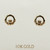 Gold Stud Claddagh Ear Rings