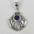 Sterling Silver & Amethyst Thistle Pendant