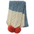 Child's Merino Knitted Scarf With Pompom Mist/White