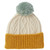 Child's Merino Knitted Hat With Pompom Yellow/White