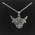 Highland Cow Silver Pendant