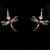 Sterling Silver Dragonfly & Amber Earrings