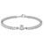 Claddagh Tennis Bracelet  Rhodium Plated with Cubic Zirconia