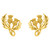 Scottish Thistle Sterling Silver Ear Rings with a Gold Finish