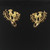 Scottish Thistle Silver Ear Rings with a Gold Finish,