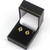 Thistle Sterling Silver Ear Rings with a Gold Finish