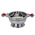 Chrome Celtic Knotwork Quaich with Red glass inset