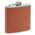 Leather & Steel Hip Flask Back