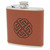 Leather & Steel Hip Flask with Celtic Motif