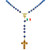 Our Lady of Lourdes Blue Glass Rosary