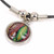 Disc Pendant with Metal Beads