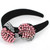 Headband - Diamonte Bow Pink 