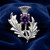 Single Thistle Pewter Brooch