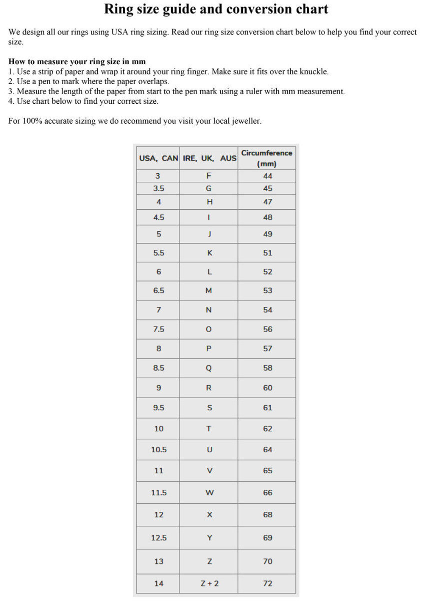 Ring Size Guide