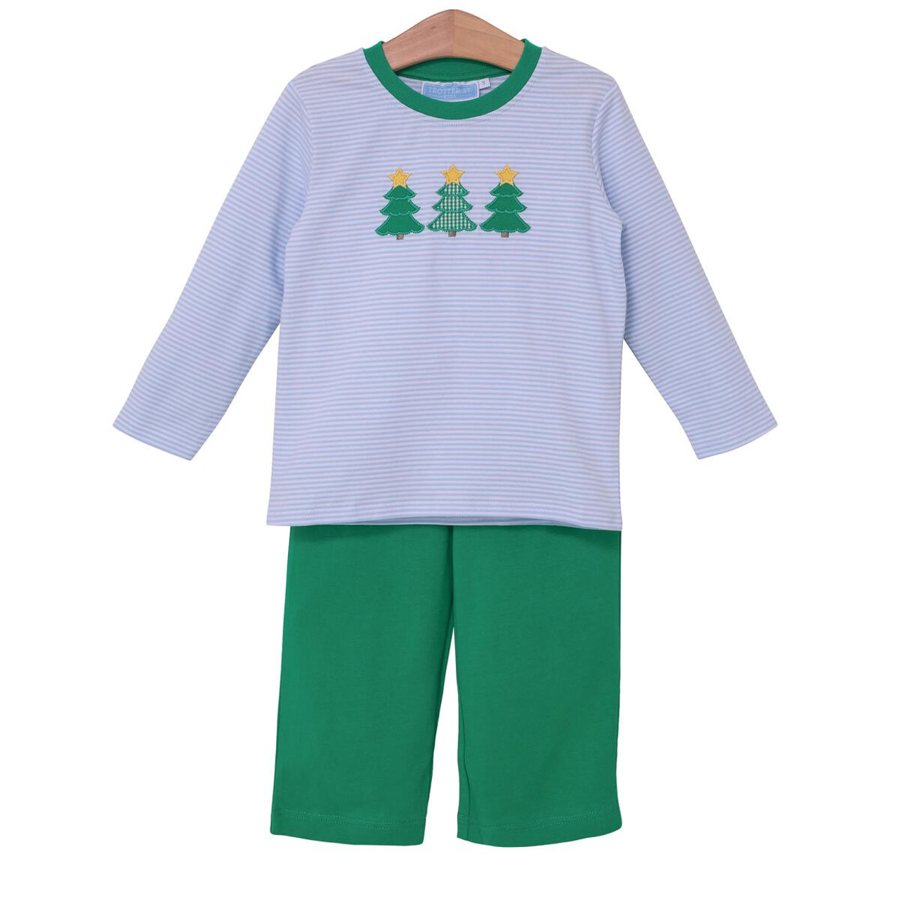 Trotter Street Kids *Christmas Tree Applique Pants Set*