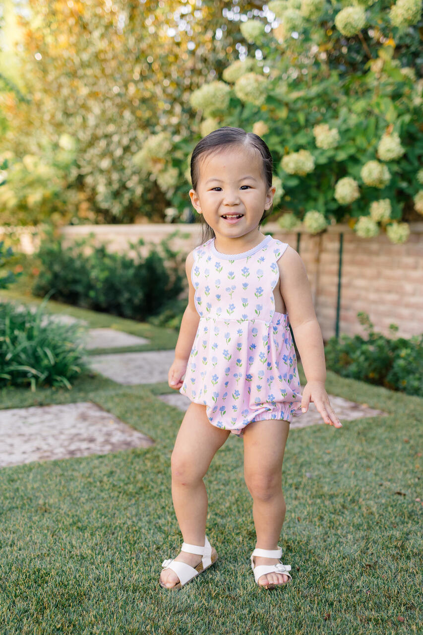 Bea Blue Floral Swiss Dot Skirt | The Proper Peony main image 1