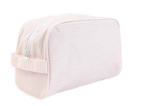 Apple of my Isla *PINK STRIPE* Dopp Kit